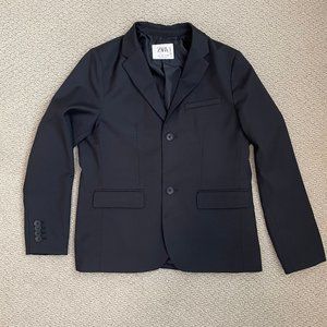 Zara Boys Navy Blue Blazer, Size 10